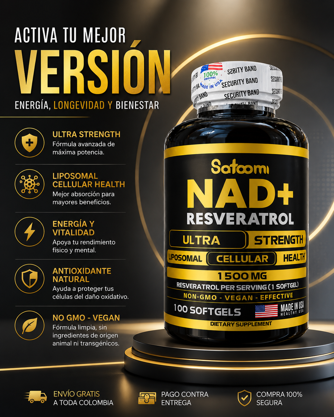Nad + Resveratrol Satoomi 100caps